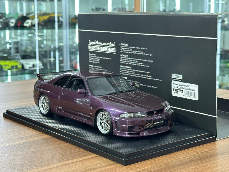 1/18 Resin Ignition Model Nissan Skyline GT-R BCN R33 – Midnight Purple