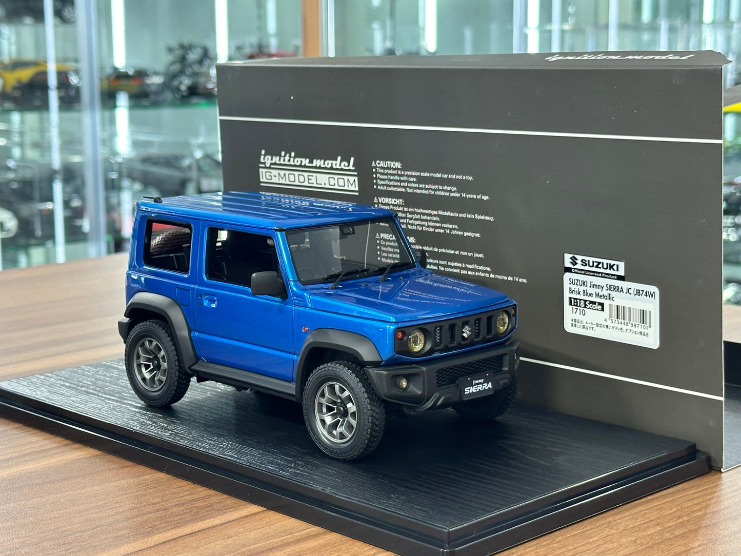 1/18 Resin Ignition Model Suzuki Jimny Sierra JC JB74W – Brisk Blue Metallic