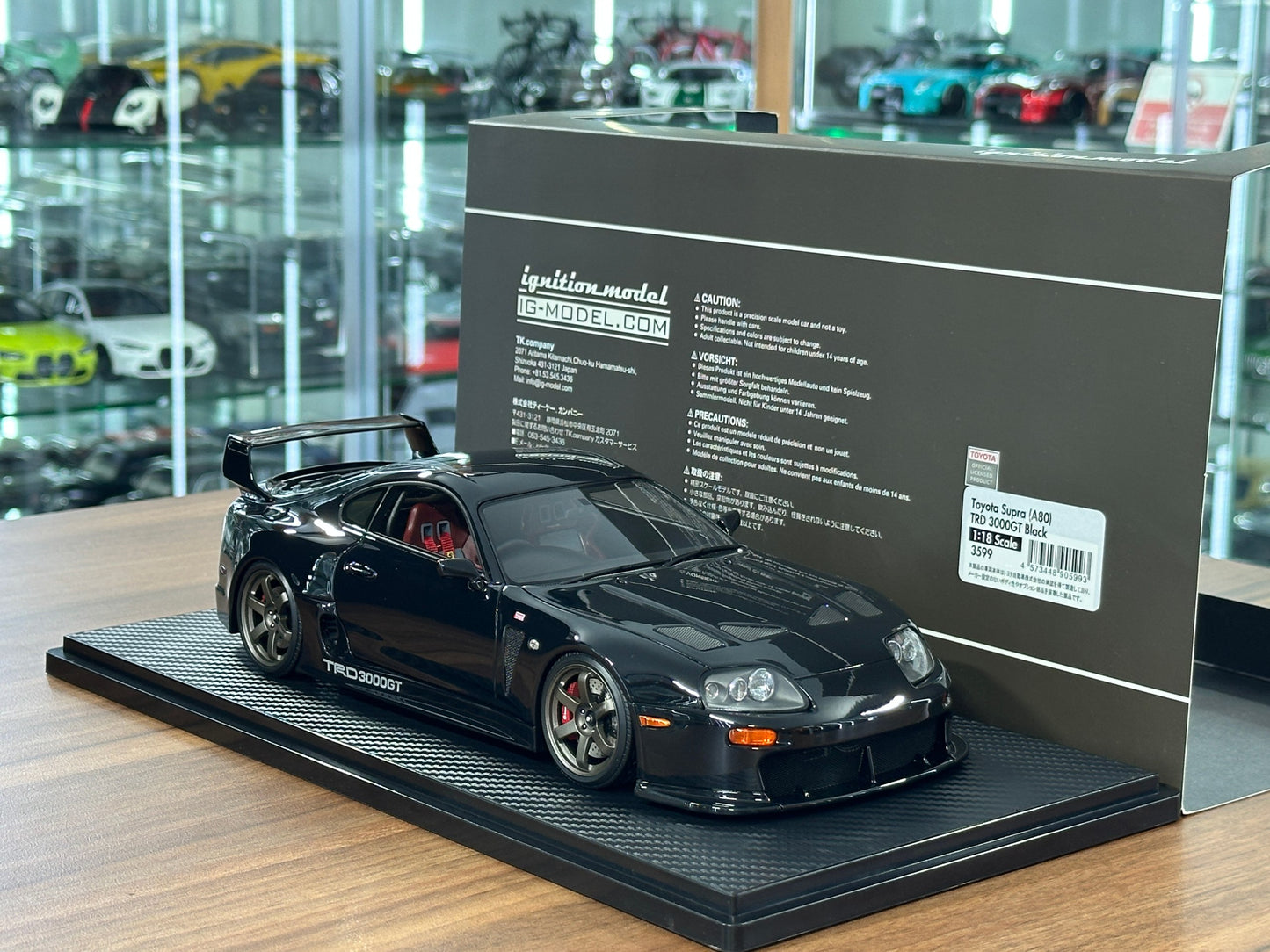 1/18 Resin Ignition Model Toyota Supra A80 TRD 3000GT – Black