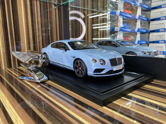 1/18 Diecast Bentley Continental GT V8S Baby Blue Scale Model Car