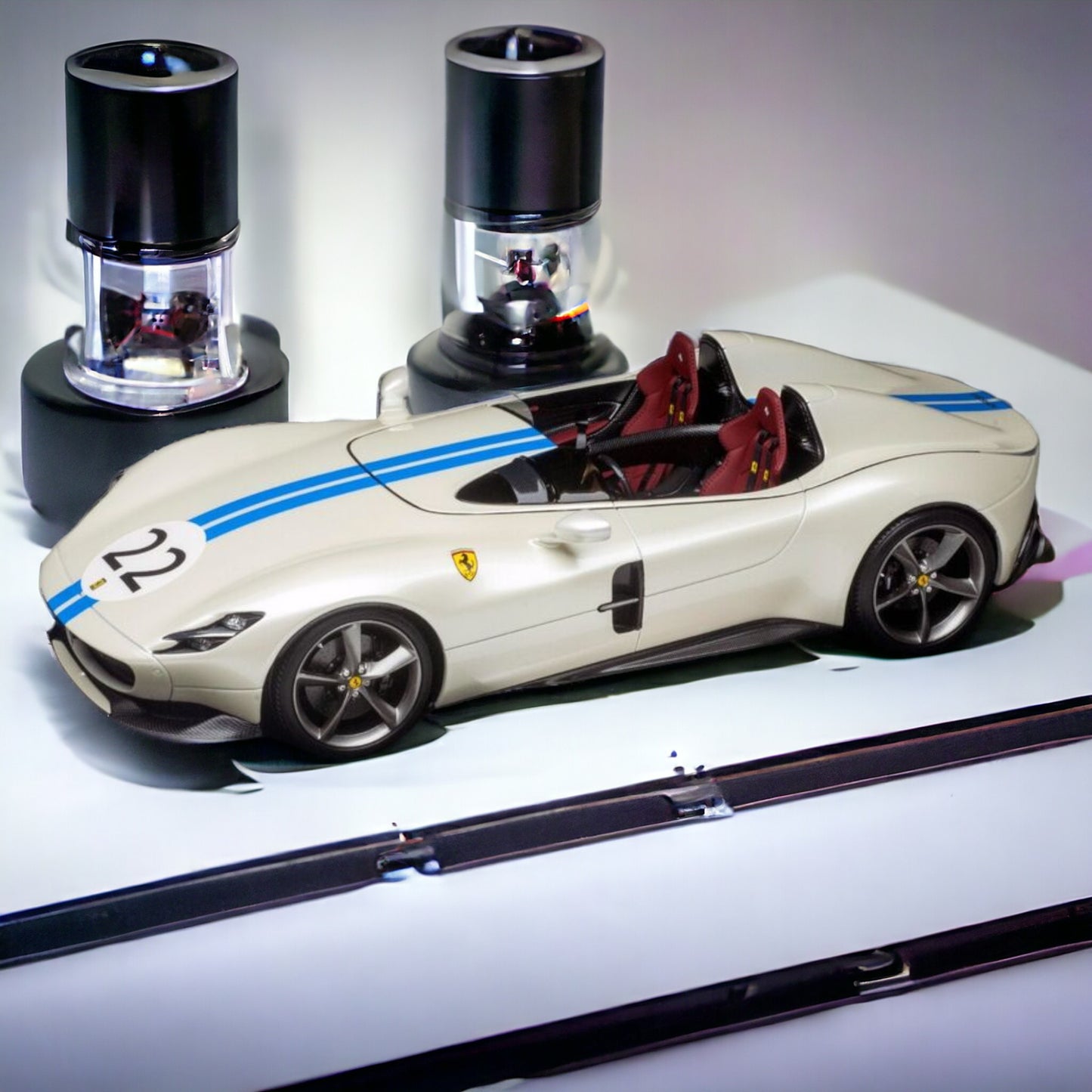 1/18 Diecast Ferrari Monza SP2 White BBR Scale Model Car|Sold in Dturman.com Dubai UAE.