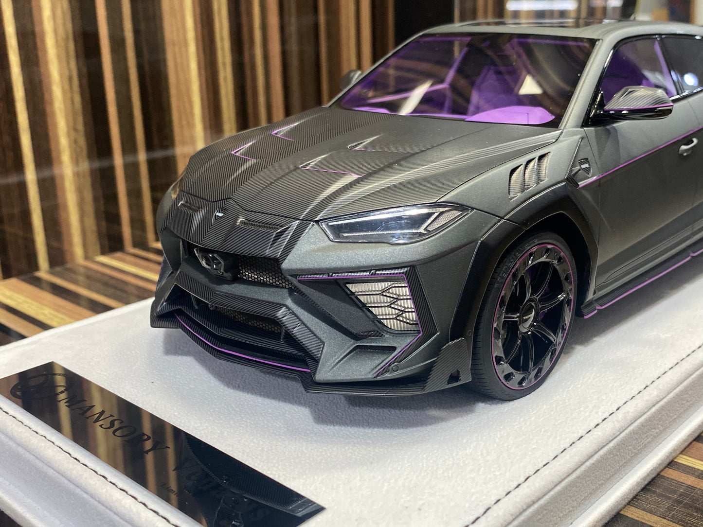 1/18 Diecast Lamborghini Mansory Urus Venatus - Grey Matt Purple Model Car|Sold in Dturman.com Dubai UAE.
