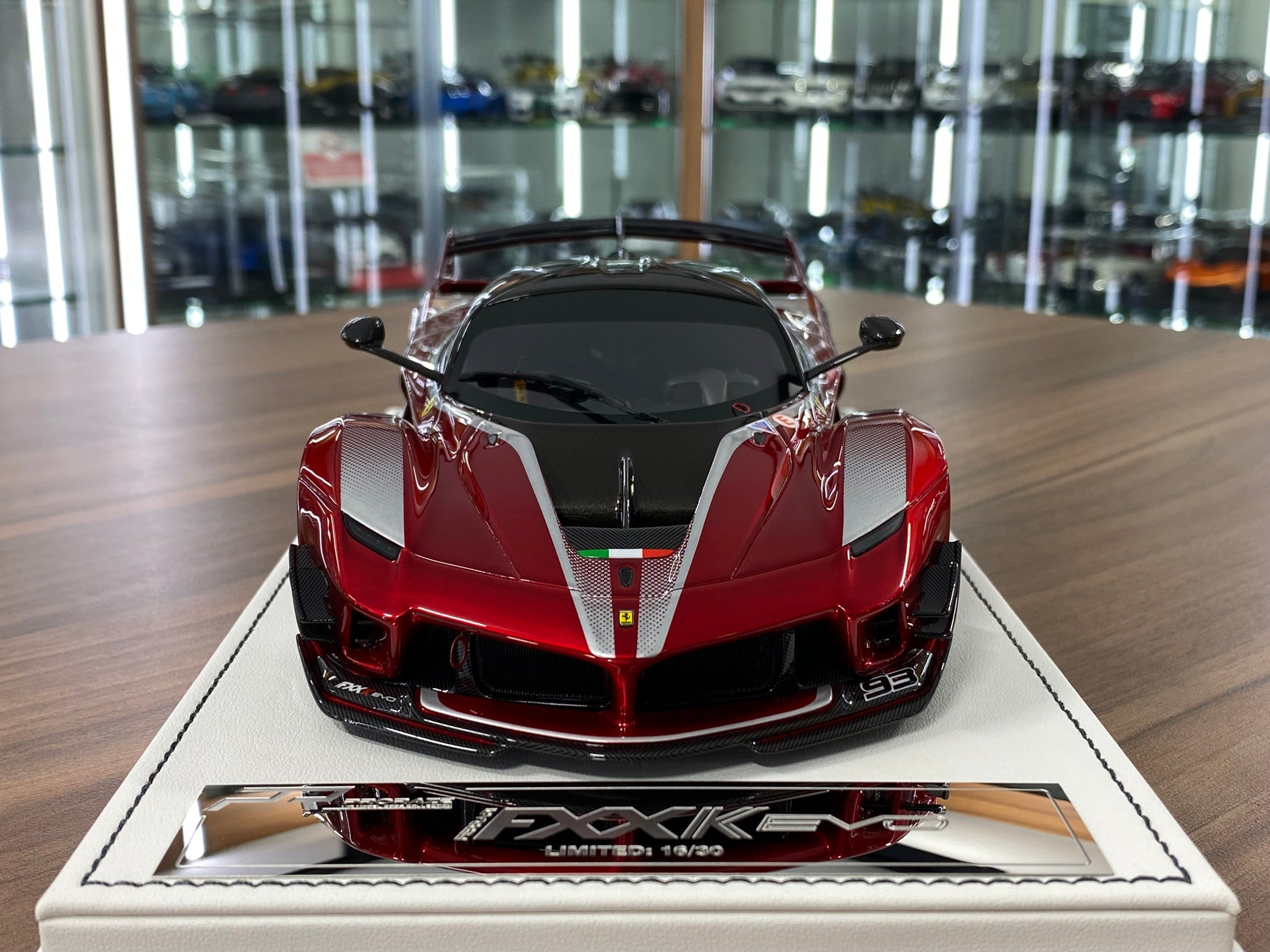 Ferrari FXXK EVO No.93 Candy Red 1/18 scale ProRaze resin collectible