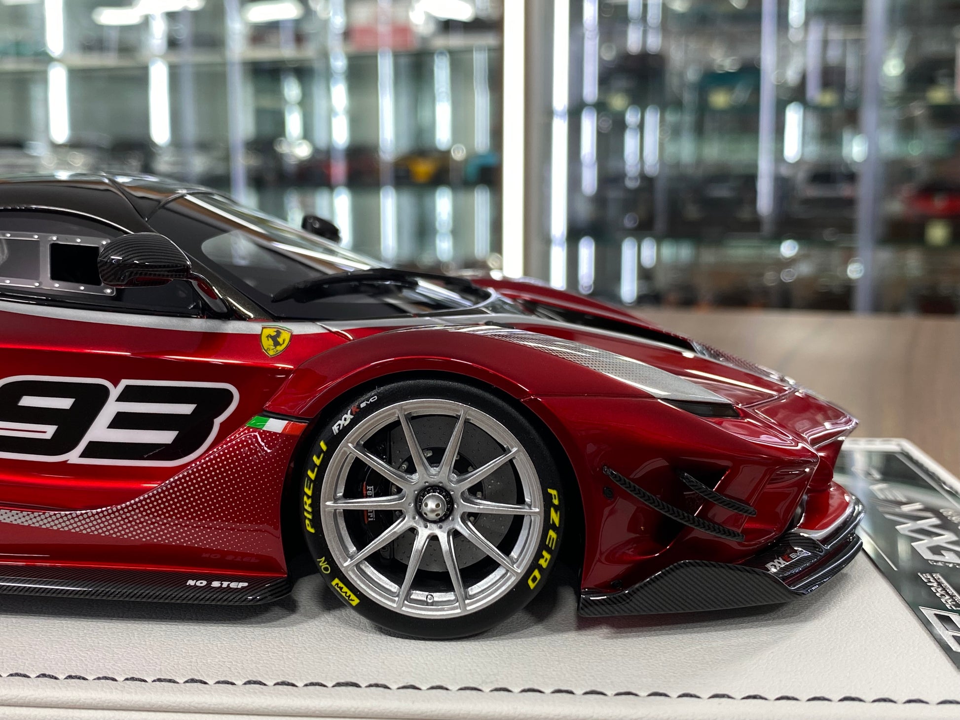1/18 scale Ferrari FXXK EVO ProRaze No.93 Candy Red resin model car