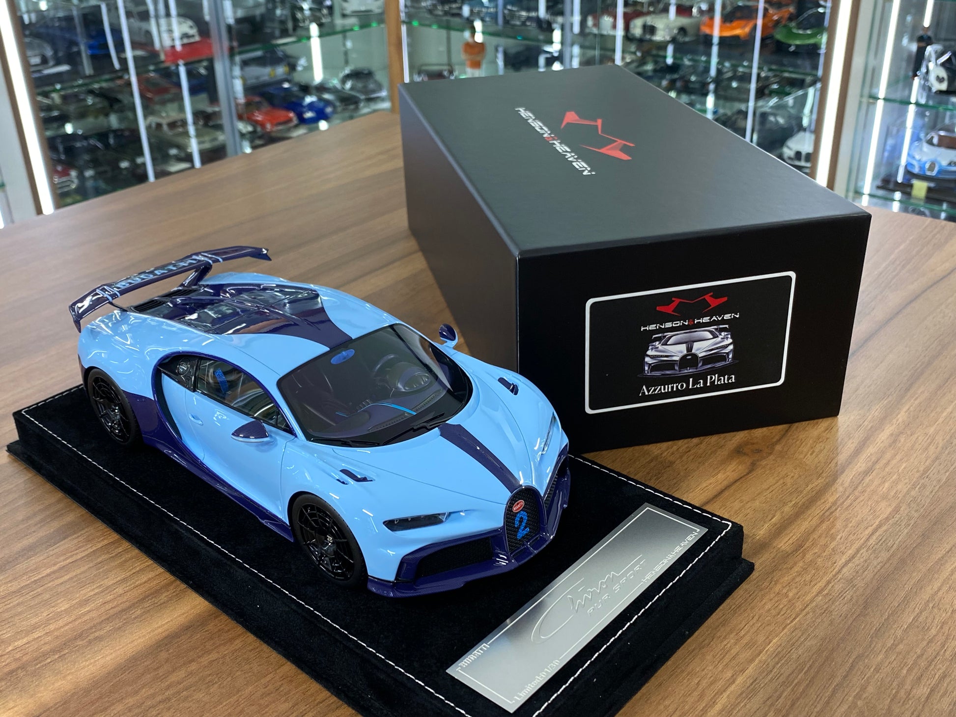 1/18 HH Bugatti Chiron Pur Sport – Azzurro La Plata blue – Limited Edition of 30