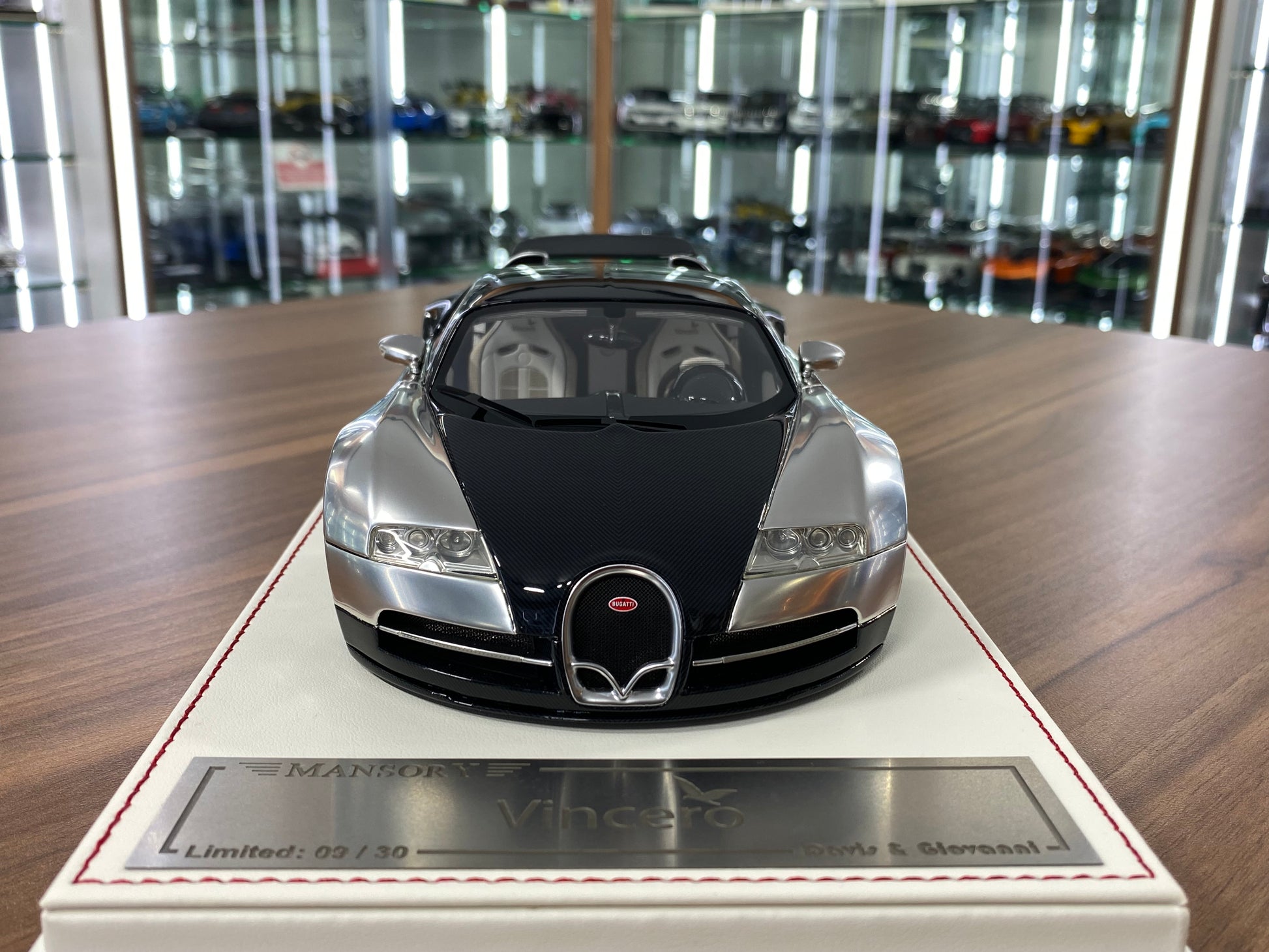 1/18 Davis & Giovanni Bugatti Vincero Mansory Chrome Silver | Resin | Limited 30 pcs