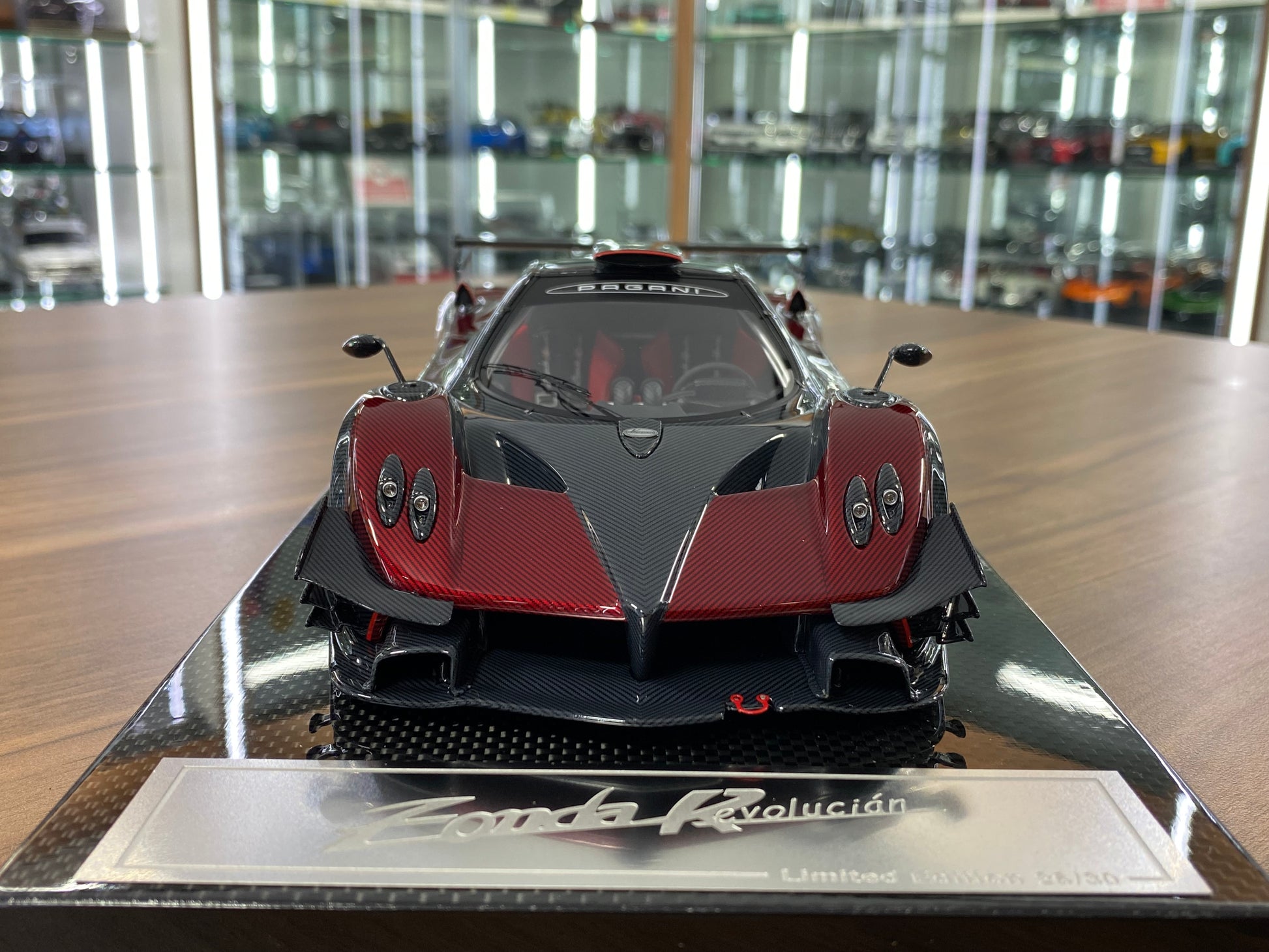 1/18 Resin Dino Model Pagani Zonda Revolucian Carbon Fiber/ Red Limited to 30 pcs.