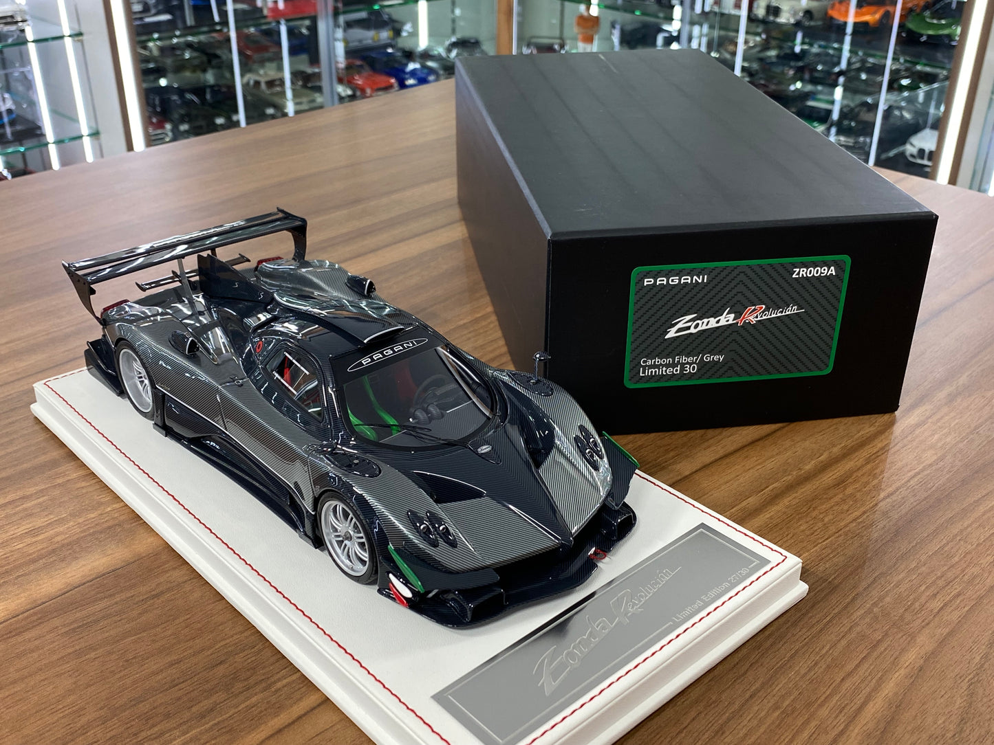 1/18 Resin Dino Model Pagani Zonda Revolucian Carbon Fiber/ Grey Limited to 30 pcs.