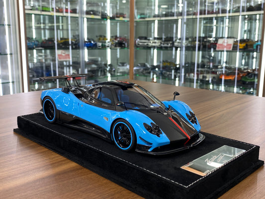 1/18 HH Model Pagani Zonda Cinque Baby Blue/Carbon Fiber Resin | Limited 30 pcs