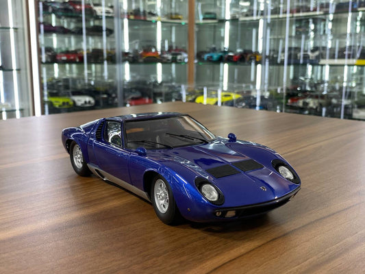 KYOSHO Lamborghini Miura P400 1:18 diecast model in Blue Metallic – full opening collectible for Dubai collectors
