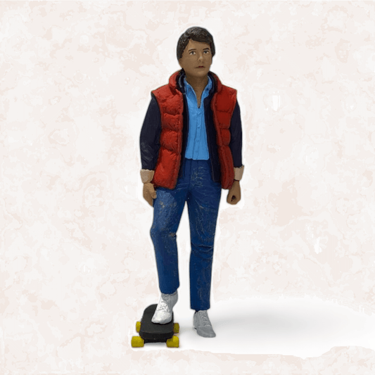 Figure Marty McFly and Scateboard Back to the Future red/black by SF 1/18 (1of500)|Sold in Dturman.com Dubai UAE.