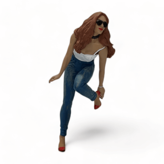 Scale Figure Girl in Red Shoes by SF 1/18 SF-118205|Sold in Dturman.com Dubai UAE.