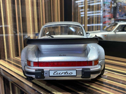 1/12 Schuco Metal Diecast - Porsche Turbo 930 in Timeless Silver with Full Opening|Sold in Dturman.com Dubai UAE.