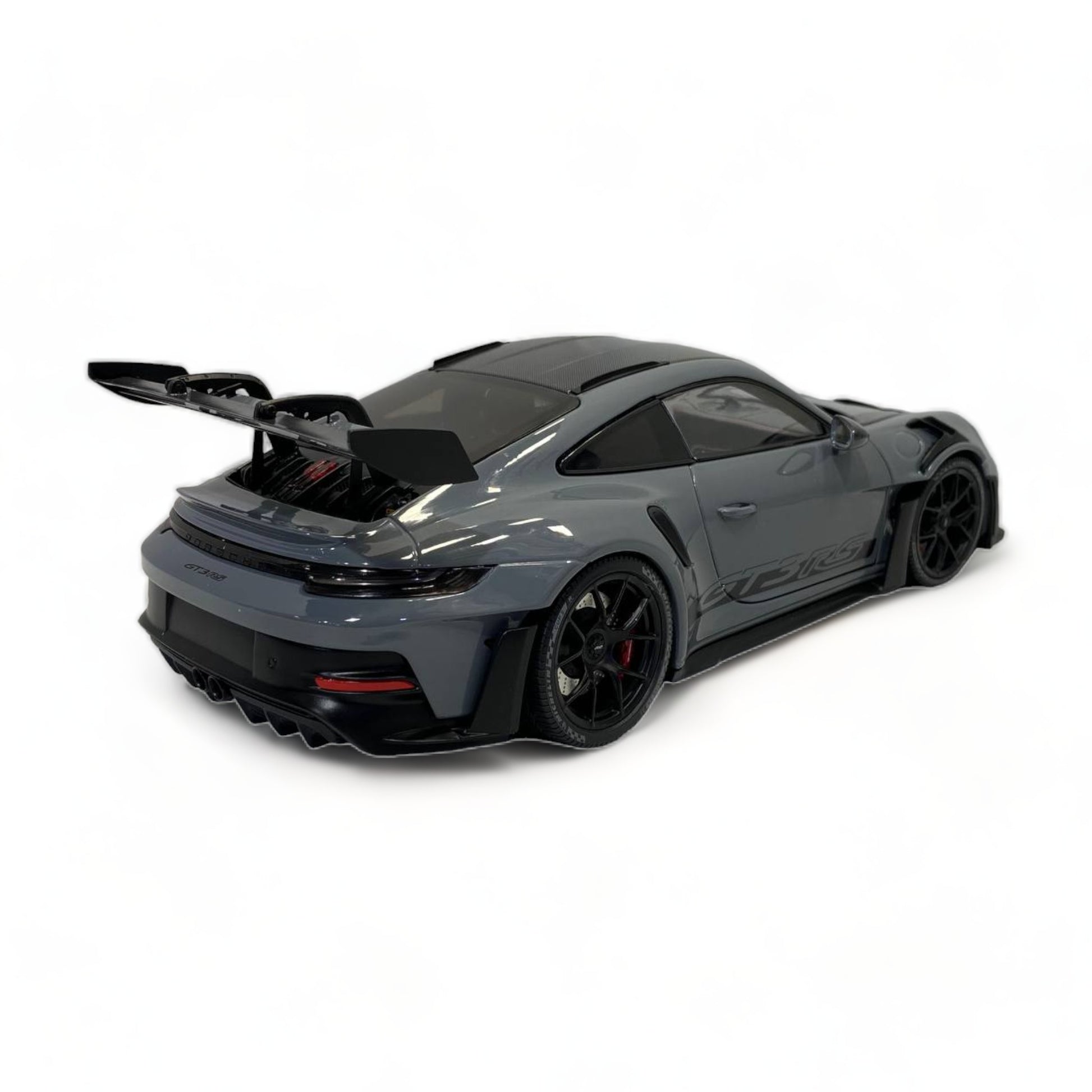 1/18 Minichamps Metal Diecast - Porsche 911 GT3 RS in Striking Grey/Carbon with Full Opening|Sold in Dturman.com Dubai UAE.