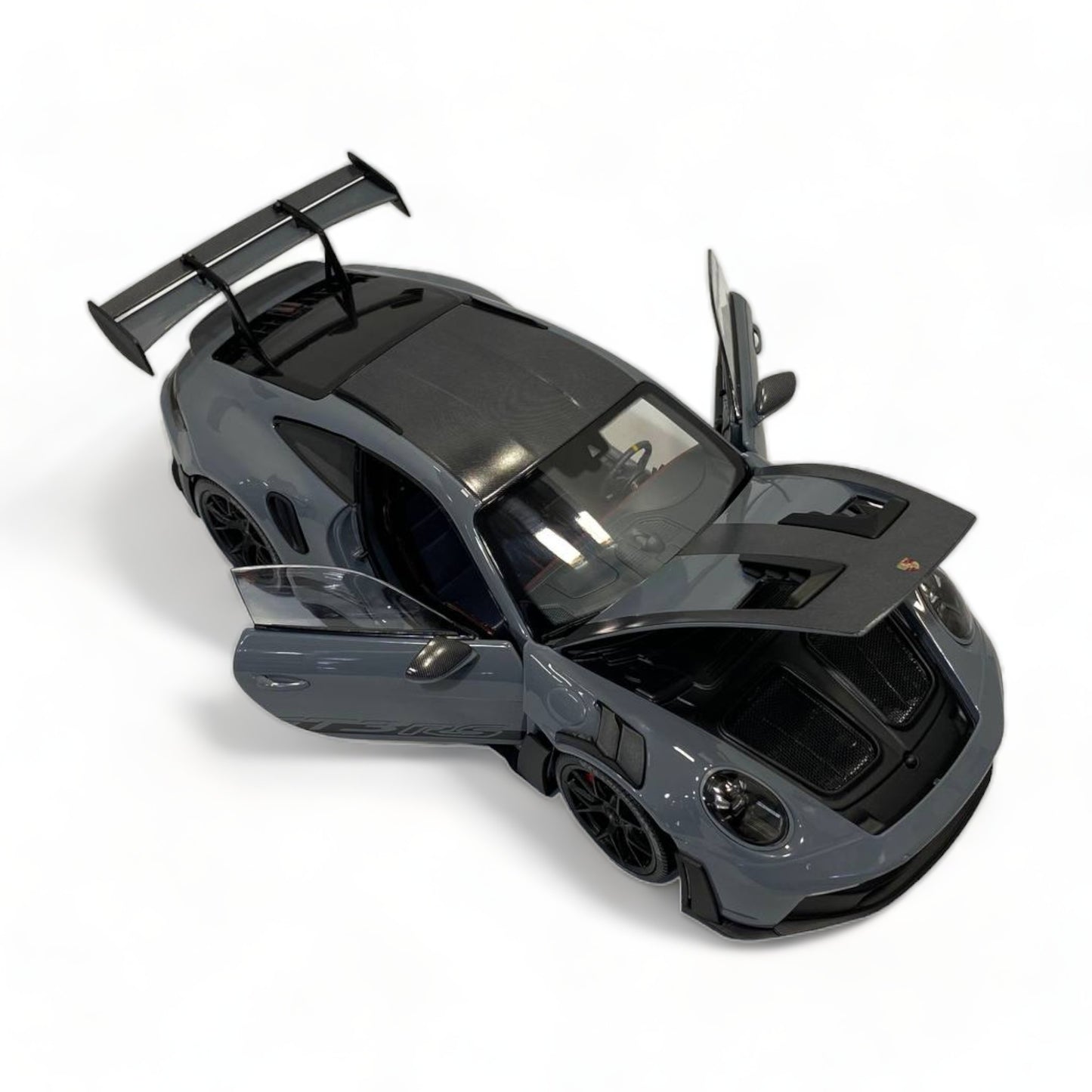 1/18 Minichamps Metal Diecast - Porsche 911 GT3 RS in Striking Grey/Carbon with Full Opening|Sold in Dturman.com Dubai UAE.