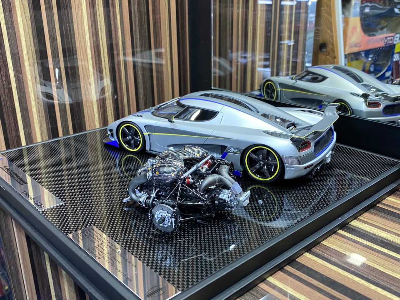 1/18 General Models Resin Model - Koenigsegg Agera Prototype With Engine in Sleek Matt Grey/Carbon|Sold in Dturman.com Dubai UAE.
