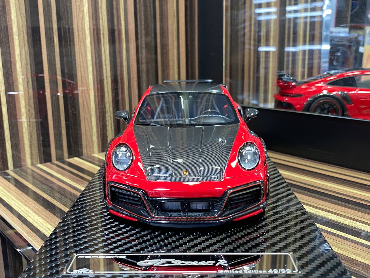 1/18 VIP Models Resin Model - Porsche 992 Turbo S GT Street R TechArt in Striking Red|Sold in Dturman.com Dubai UAE.