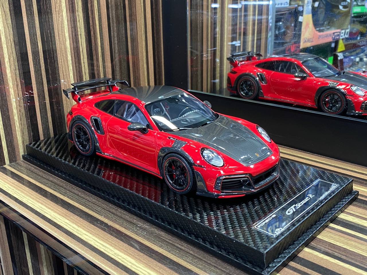 1/18 VIP Models Resin Model - Porsche 992 Turbo S GT Street R TechArt in Striking Red|Sold in Dturman.com Dubai UAE.