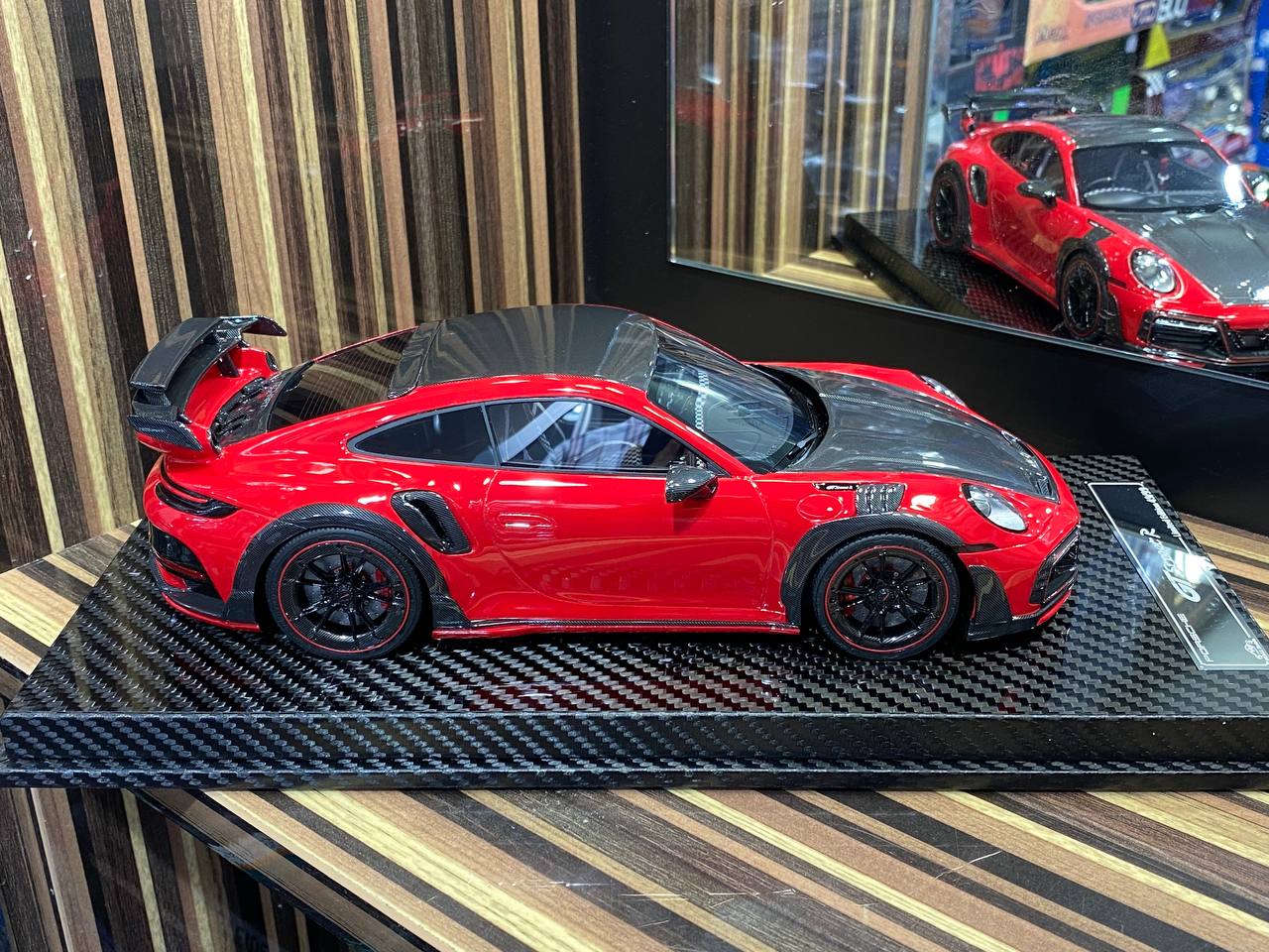 1/18 VIP Models Resin Model - Porsche 992 Turbo S GT Street R TechArt in Striking Red|Sold in Dturman.com Dubai UAE.