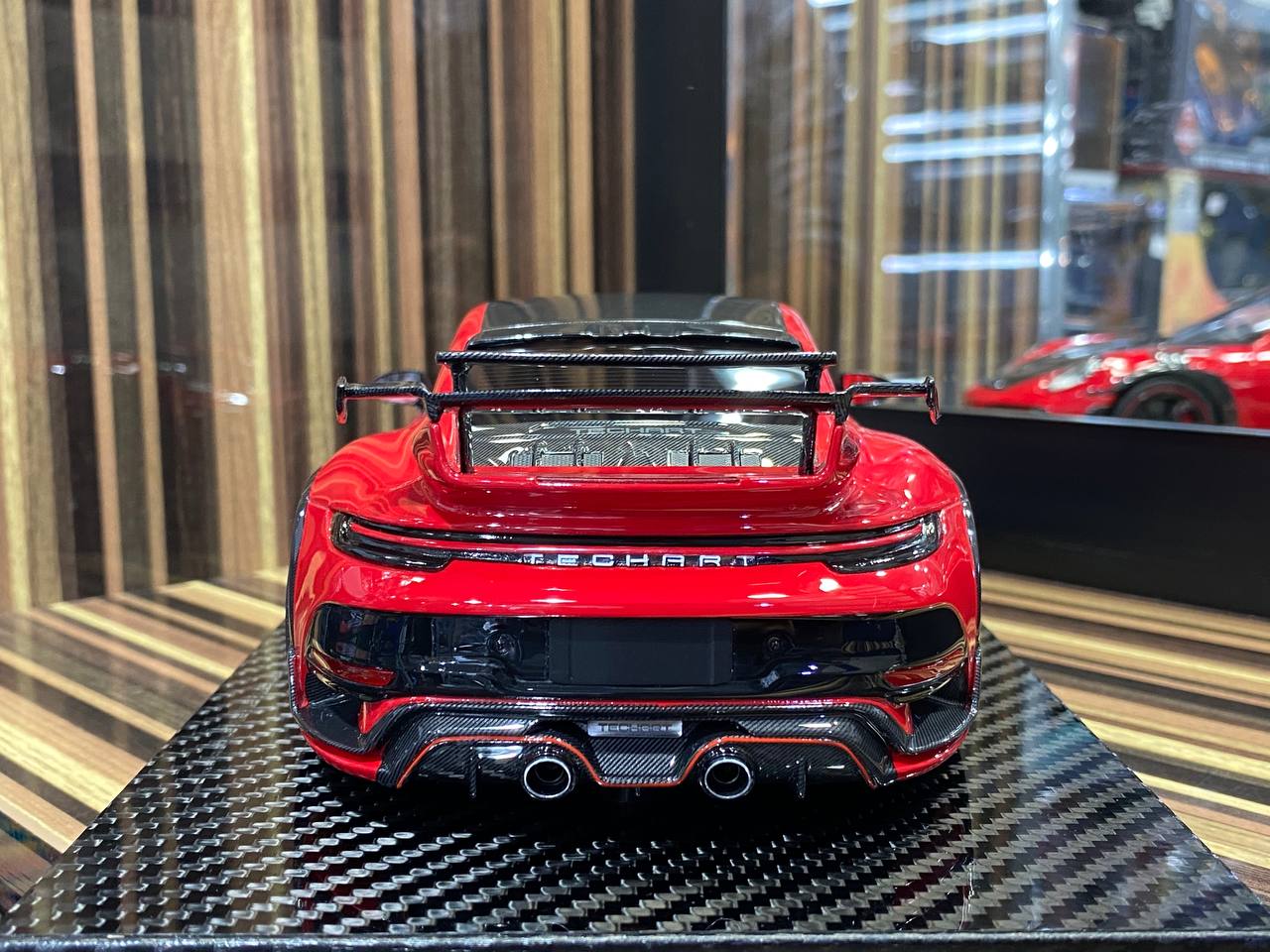 1/18 VIP Models Resin Model - Porsche 992 Turbo S GT Street R TechArt in Striking Red|Sold in Dturman.com Dubai UAE.