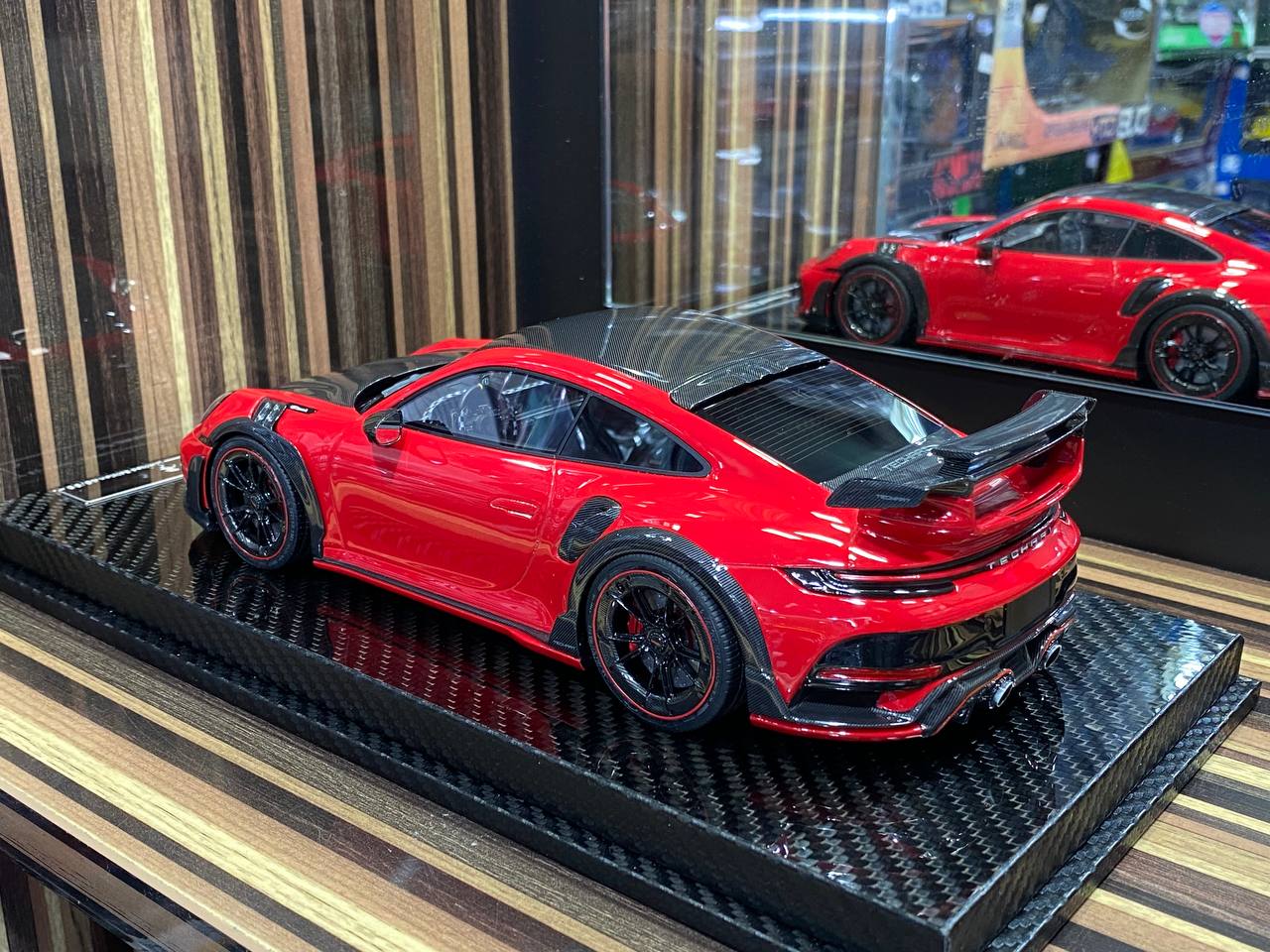 1/18 VIP Models Resin Model - Porsche 992 Turbo S GT Street R TechArt in Striking Red|Sold in Dturman.com Dubai UAE.