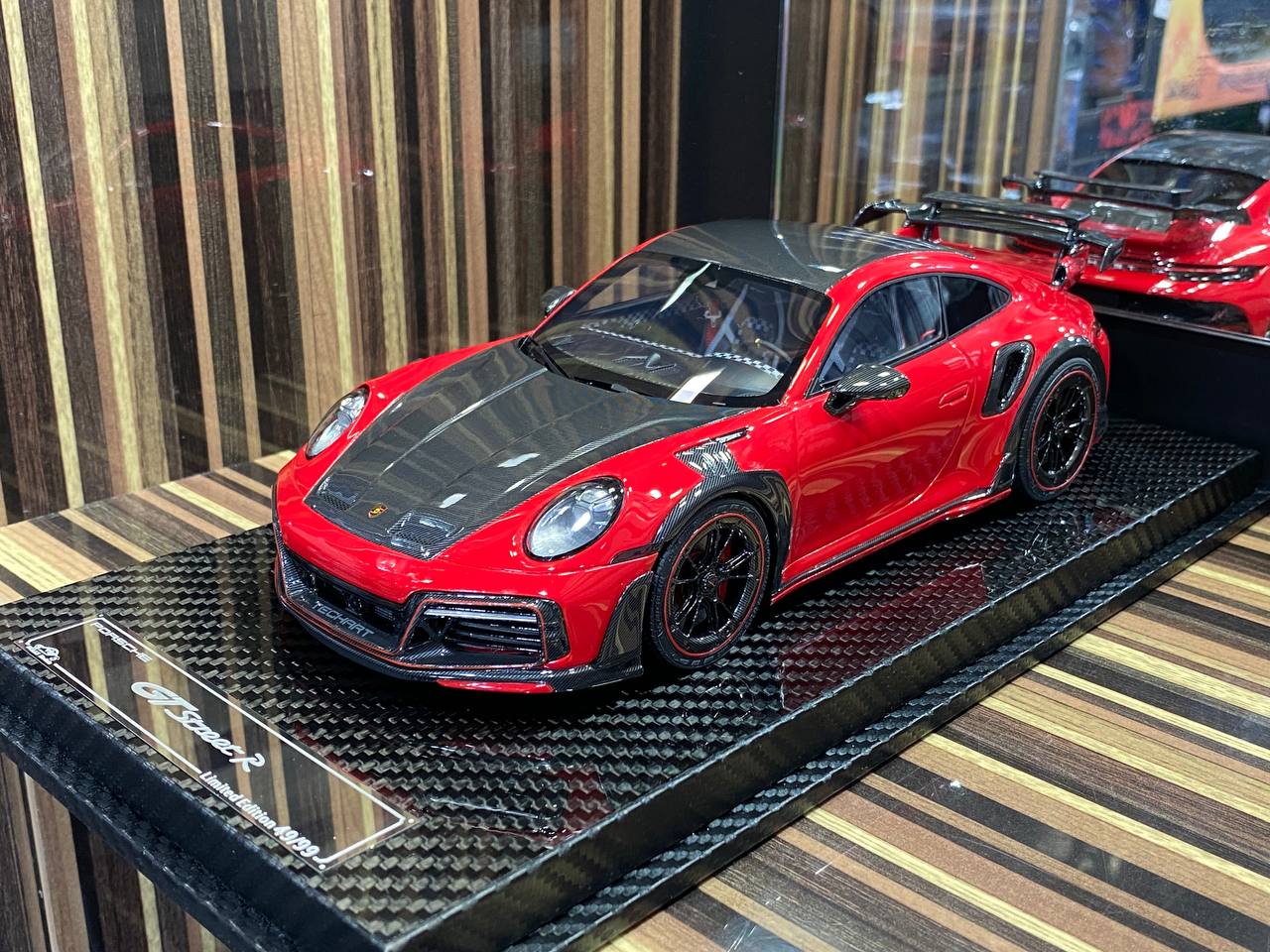 1/18 VIP Models Resin Model - Porsche 992 Turbo S GT Street R TechArt in Striking Red|Sold in Dturman.com Dubai UAE.