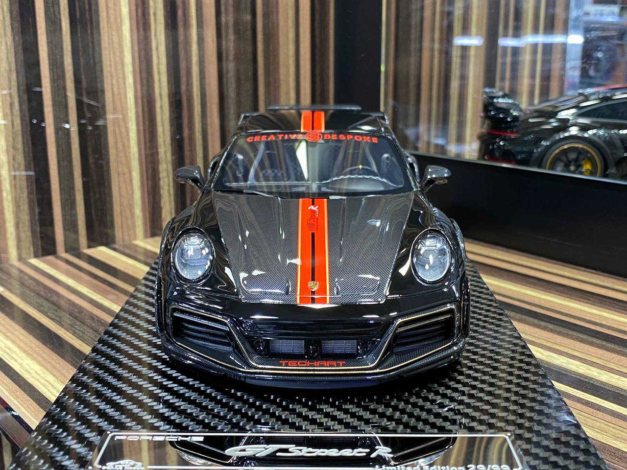 1/18 VIP Models Resin Model - Porsche 992 Turbo S GT Street R TechArt in Sleek Black|Sold in Dturman.com Dubai UAE.