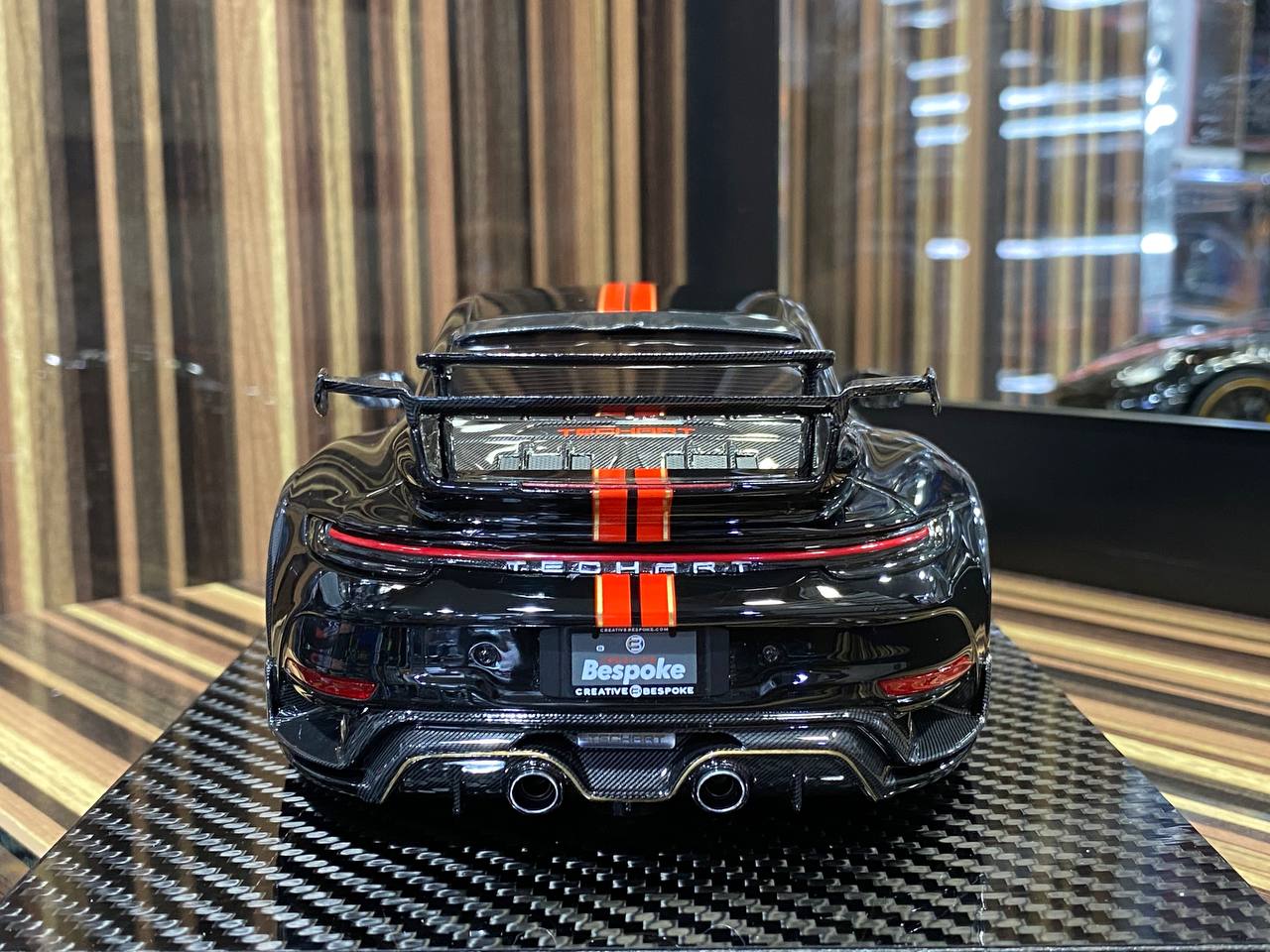 1/18 VIP Models Resin Model - Porsche 992 Turbo S GT Street R TechArt in Sleek Black|Sold in Dturman.com Dubai UAE.