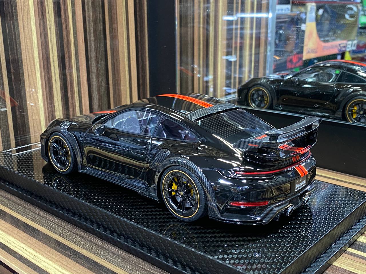 1/18 VIP Models Resin Model - Porsche 992 Turbo S GT Street R TechArt in Sleek Black|Sold in Dturman.com Dubai UAE.