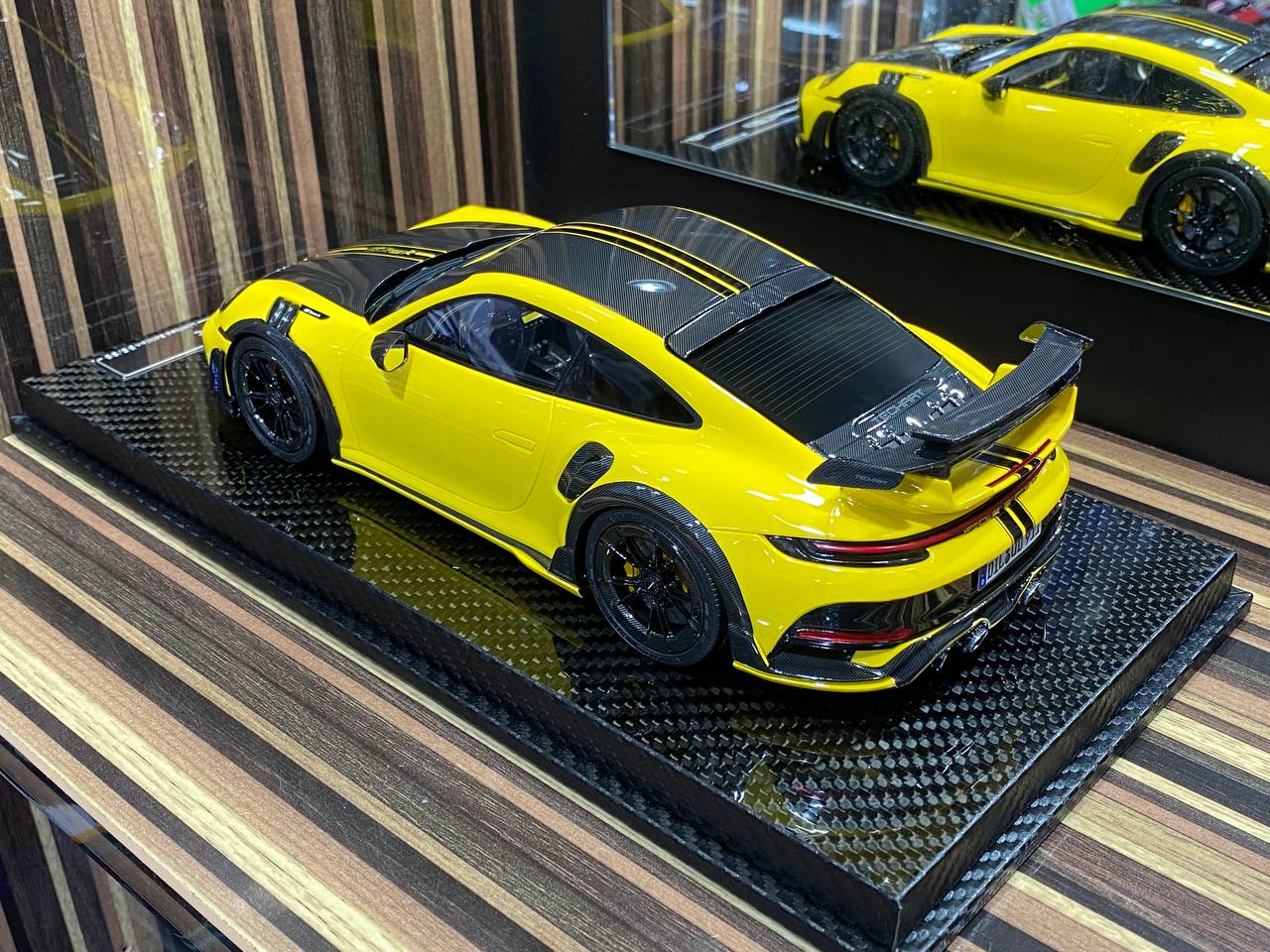 1/18 VIP Models Resin Model - Porsche 992 Turbo S GT Street R TechArt in Vibrant Yellow|Sold in Dturman.com Dubai UAE.