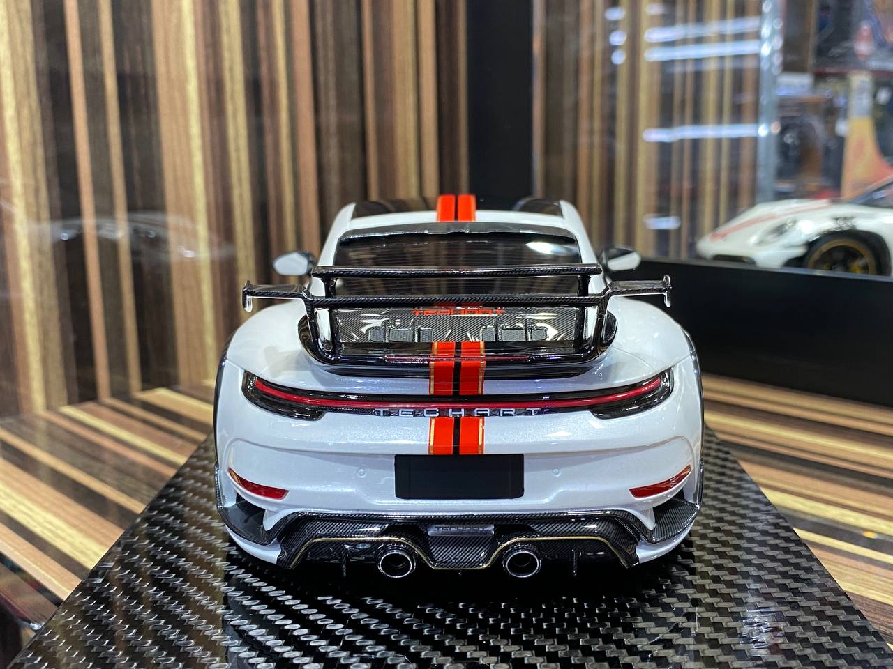 1/18 VIP Models Resin Model - Porsche 992 Turbo S GT Street R TechArt in Elegant Pearl White|Sold in Dturman.com Dubai UAE.