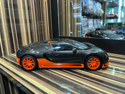 AutoArt Bugatti Veyron 16.4 Super Sport - 1/18 Diecast Model,Black Carbon/Orange sold in Dturman.com Dubai UAE.