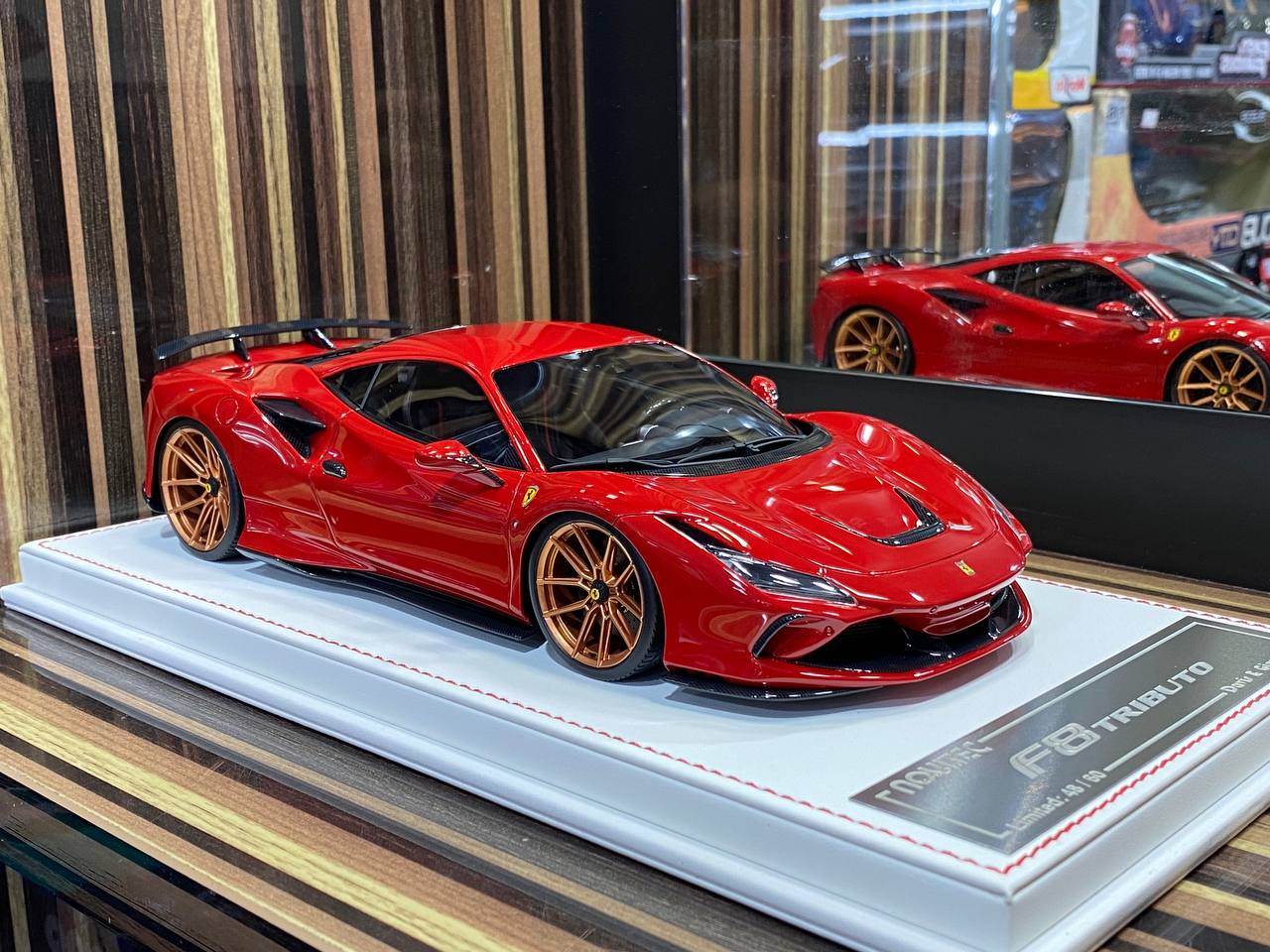 Davis & Giovanni Ferrari F8 Tributo - 1/18 Resin Model, Limited Edition 60pcs, Red|Sold in Dturman.com Dubai UAE.