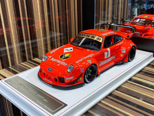 Davis & Giovanni Porsche RWB 911 (993) - 1/18 Resin - Orange, Jagermeister Decal