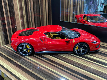 Bburago Ferrari 296 GTB  Model Car [1/18 Red Diecast]