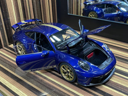 Norev Porsche 911 GT3 2021 - 1/18 Diecast Full Opening, Dark Blue