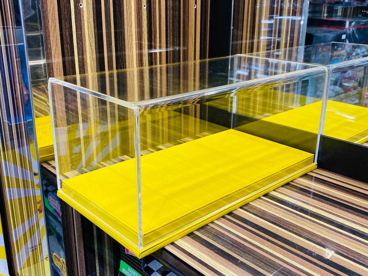 Acrylic Display Case - Yellow | Perfect Size for Your Collectibles!