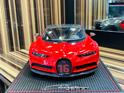 Exclusive MR Collection Bugatti Chiron Sport [Resin Red/Carbon | Limited Edition]
