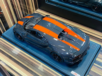 Exclusive MR Collection Models Bugatti Chiron Super Sport Resin - Carbon/Orange Line | Limited Edition!