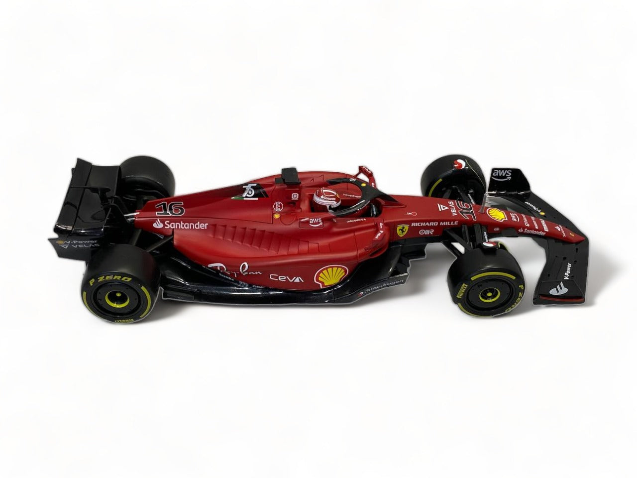 1/18 Bburago Ferrari F1-75 C. Leclerc #16 Red model car|Sold in Dturman.com Dubai UAE.