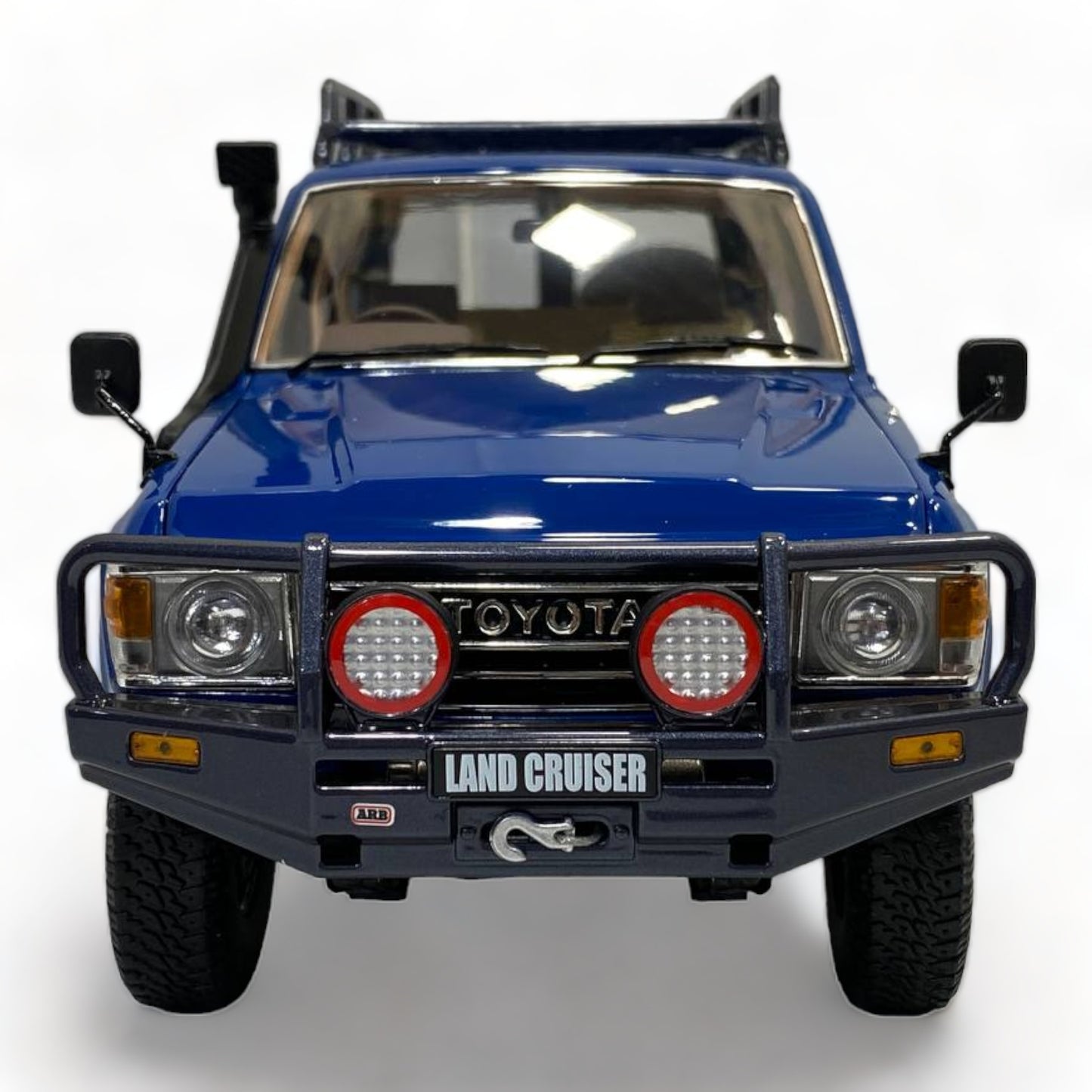 Toyota Land Cruiser 60 (1/18) blue with sticker by Kyosho