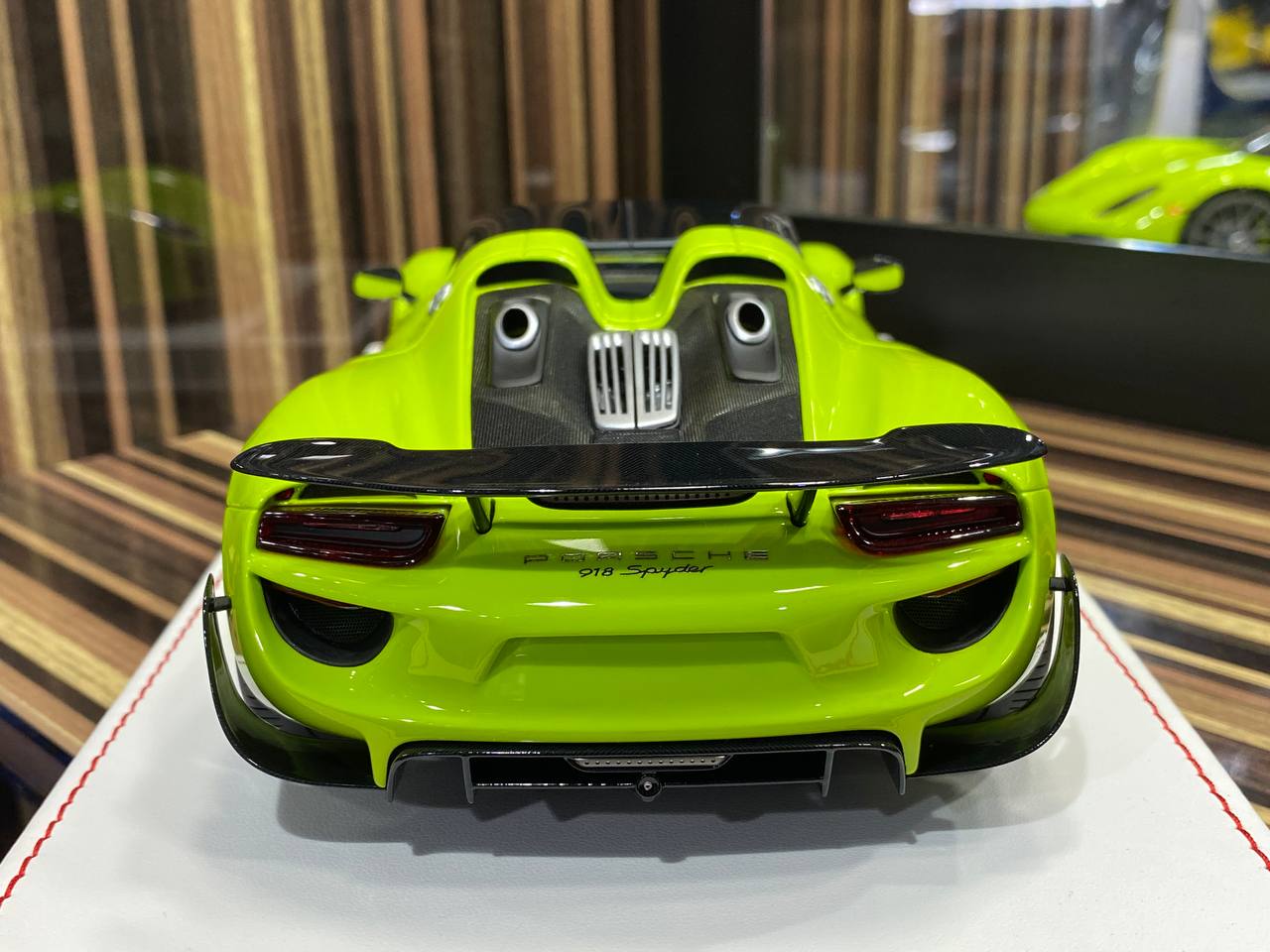 1/18 Resin Dino Porsche 918 Spyder PTS acid green Scale Model Car|Sold in Dturman.com Dubai UAE.