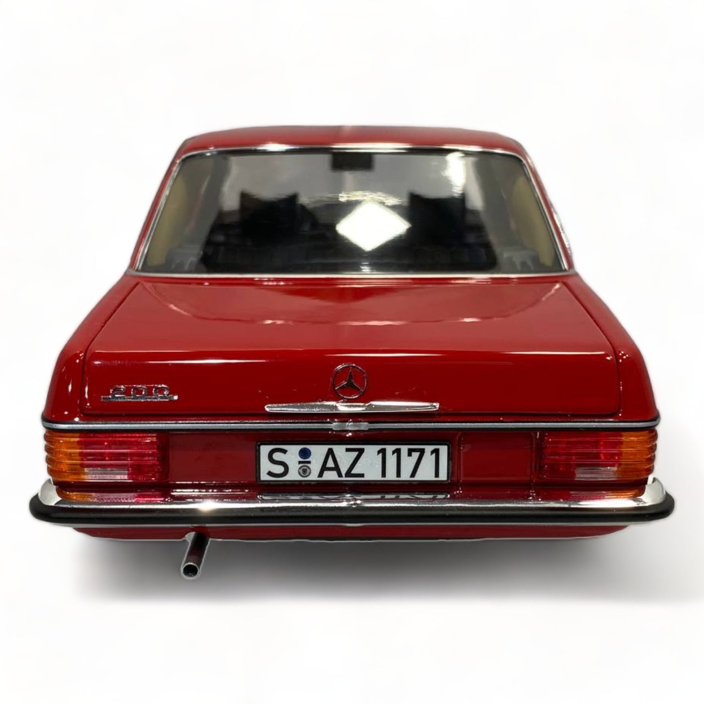 1/18 Diecast Norev Mercedes Benz 200 Red 1973 Scale Model Car|Sold in Dturman.com Dubai UAE.