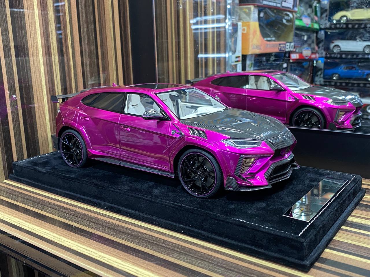 1/18 Timothy & Pierre Lamborghini URUS Venatus Purple Resin Model Car|Sold in Dturman.com Dubai UAE.