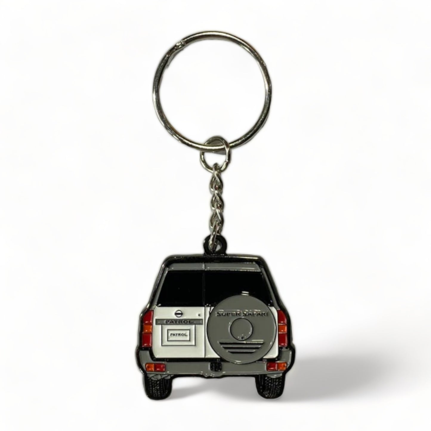 Nissan Patrol Y61 White Car Keychain