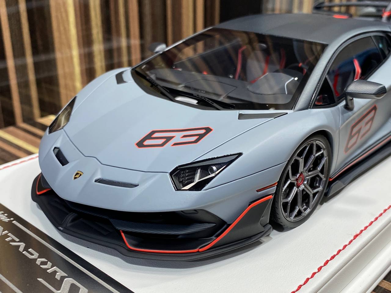 1/18 Resin Lamborghini Aventador SVJ Matt Grey by Davis & Giovanni