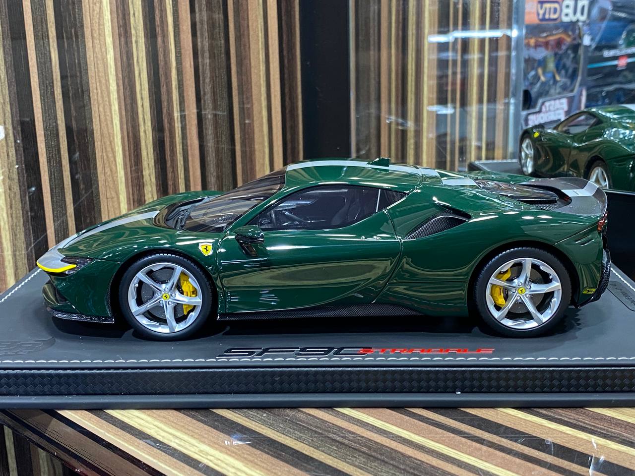 1/18 Diecast Ferrari SF90 Stradale Green BBR Scale Model Car|Sold in Dturman.com Dubai UAE.