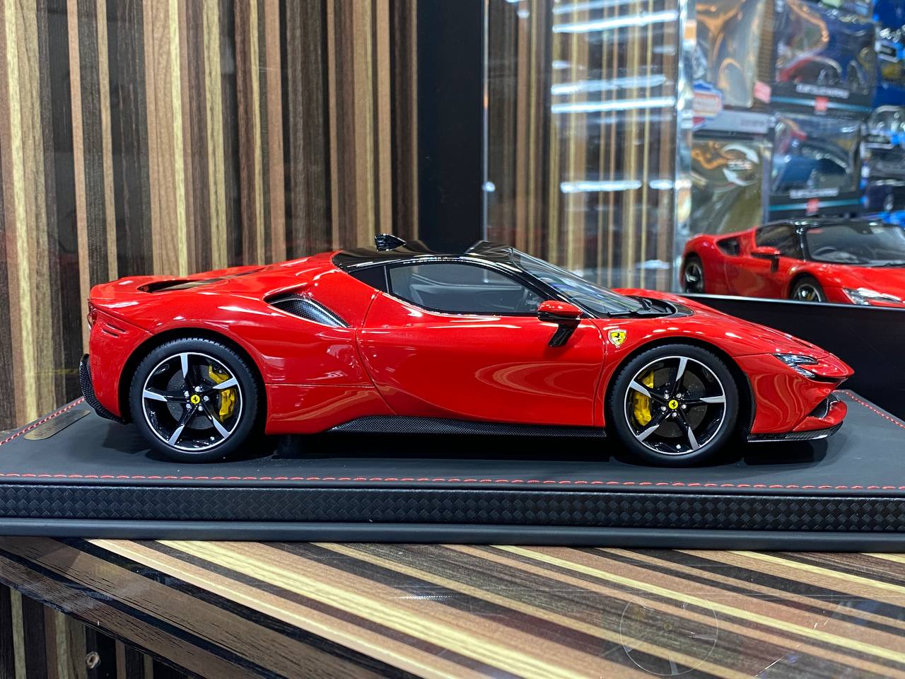 1/18 Diecast Ferrari SF90 Stradale Rosso Corsa 322 BBR Scale Model Car - Diecast model car by dturman.com - BBR|Sold in Dturman.com Dubai UAE.