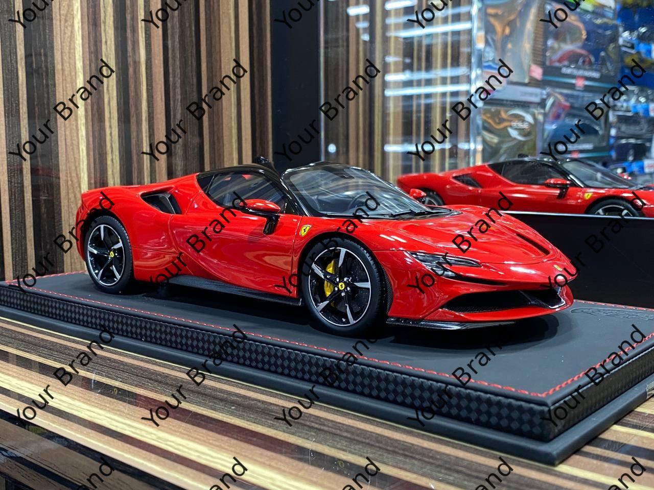1/18 Diecast Ferrari SF90 Stradale Rosso Corsa 322 BBR Scale Model Car - Diecast model car by dturman.com - BBR|Sold in Dturman.com Dubai UAE.