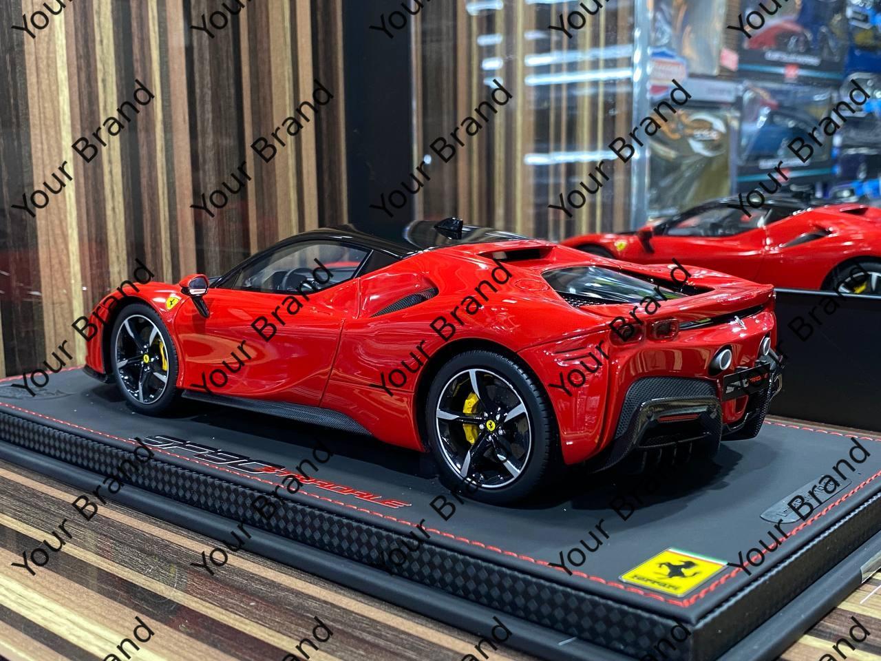 1/18 Diecast Ferrari SF90 Stradale Rosso Corsa 322 BBR Scale Model Car - Diecast model car by dturman.com - BBR|Sold in Dturman.com Dubai UAE.